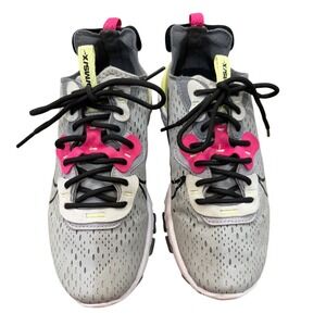 Nike React Vision D/MS/X Wolf Grey Pink Blast Volt Sneakers‎ Womens Size 7